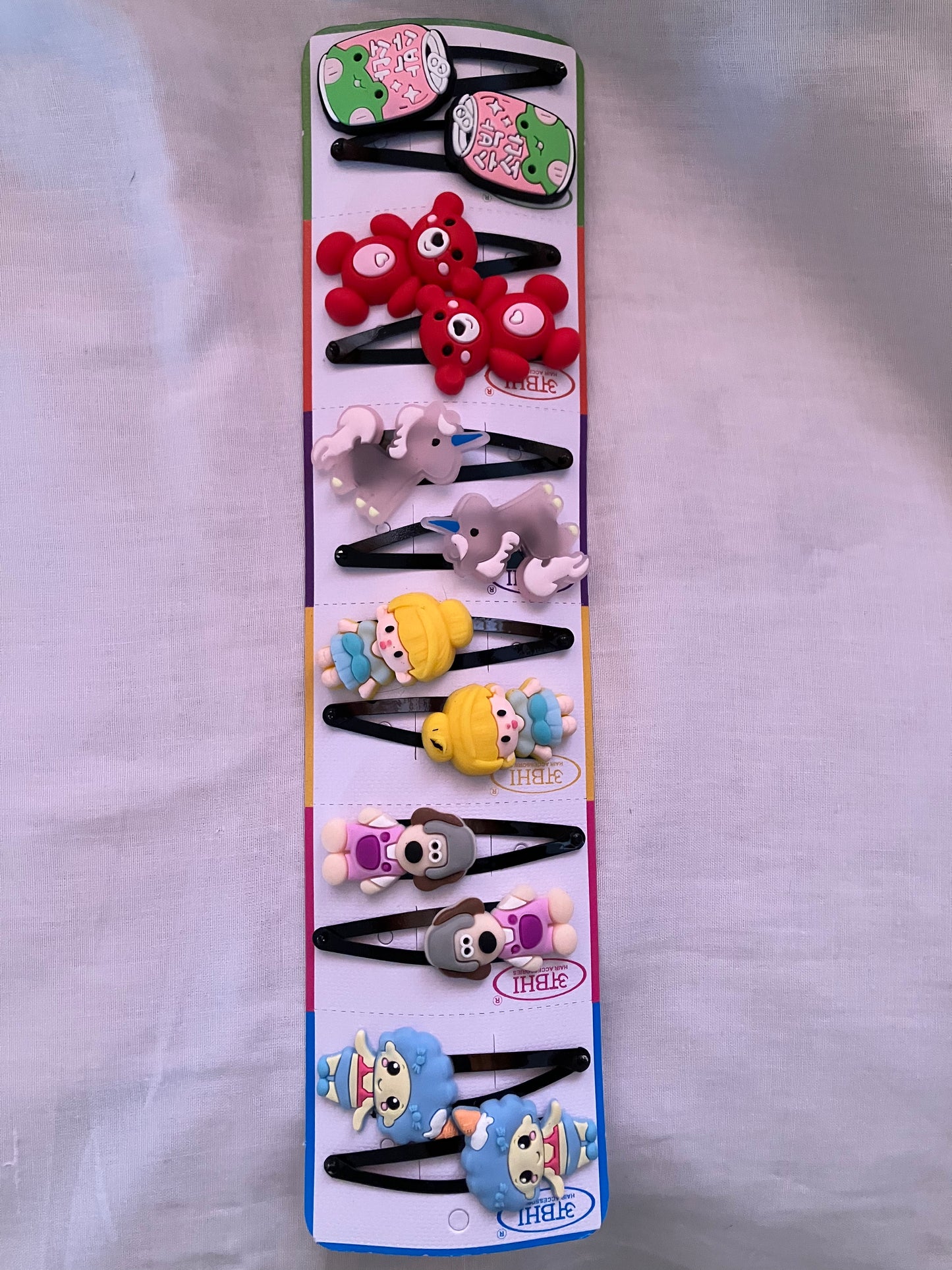 Cartoon hair clip set