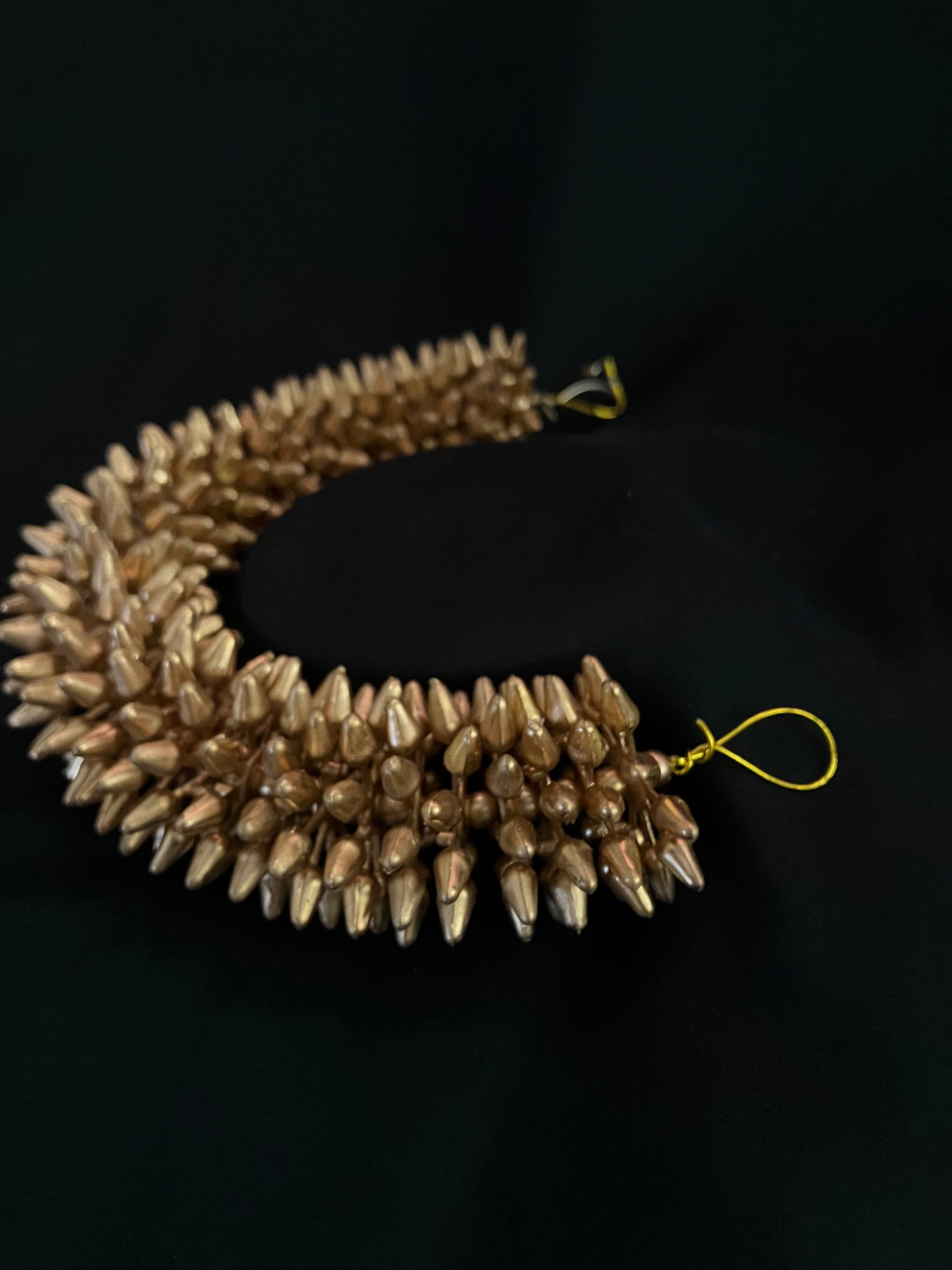 Golden bead gajra