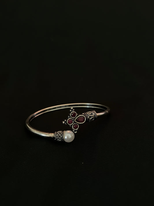 Oxidised ruby bracelet