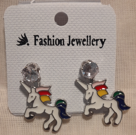 Unicorn Enamel Stud
