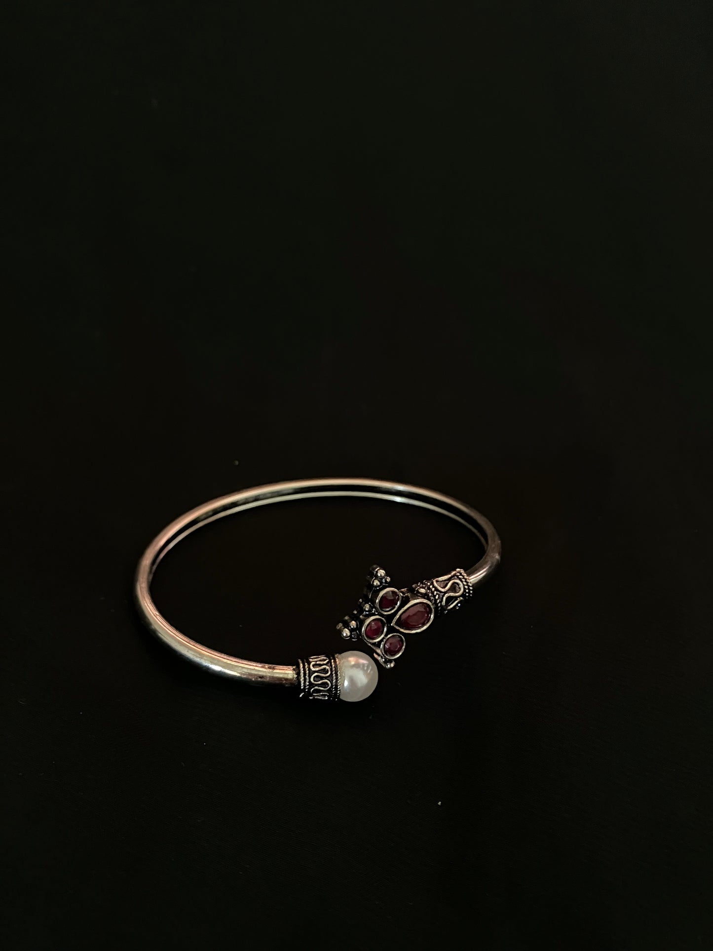 Oxidised ruby bracelet