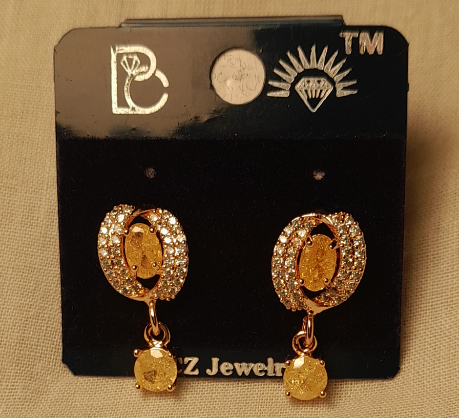 Glamorous stud-drop earrings
