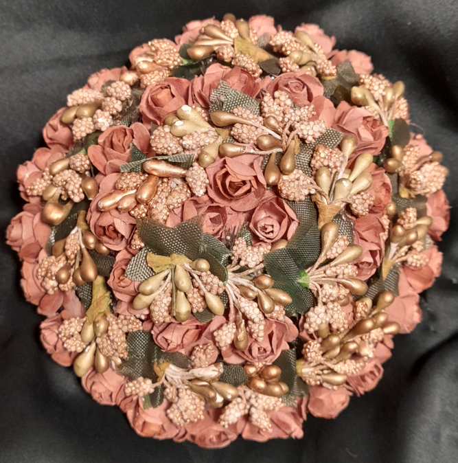 Rose-Gold Buds hair-bun cover